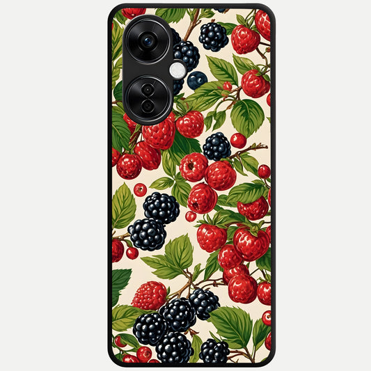 Mixed Berry Collage Glass Case For Oneplus Nord CE3 Lite back cover – full design glossy printed glass finish