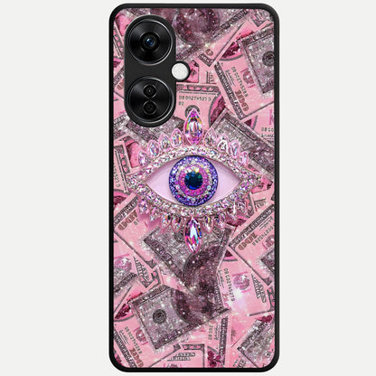  Money Eye Luxe Glass Case For Oneplus Nord CE3 Lite back cover – full design glossy printed glass finish