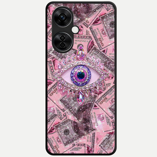  Money Eye Luxe Glass Case For Oneplus Nord CE3 Lite back cover – full design glossy printed glass finish