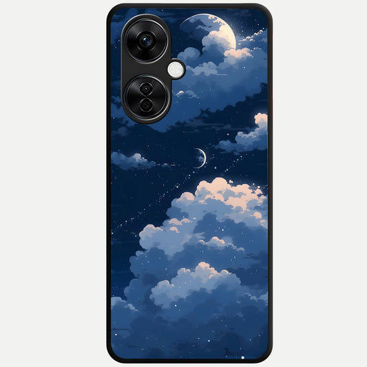  Moon Dream Haze Glass Case For Oneplus Nord CE3 Lite back cover – full design glossy printed glass finish