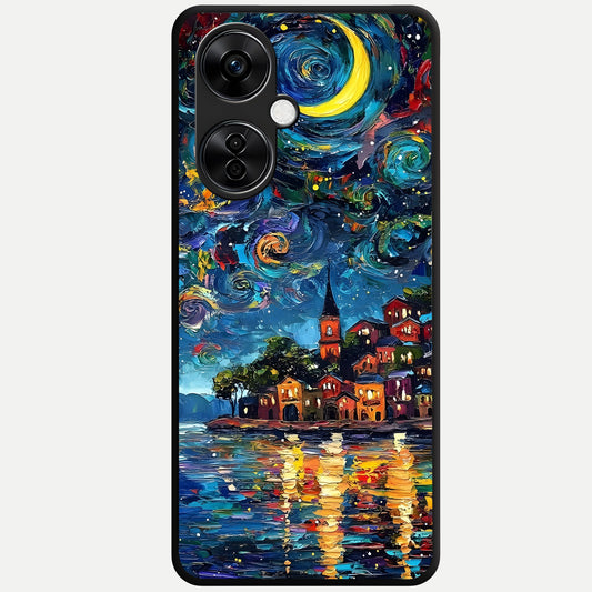  Moonlight Harbor Glow Glass Case For Oneplus Nord CE3 Lite back cover – full design glossy printed glass finish