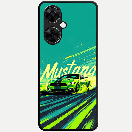  Mustang Bang Glass Case For Oneplus Nord CE3 Lite back cover – full design glossy printed glass finish