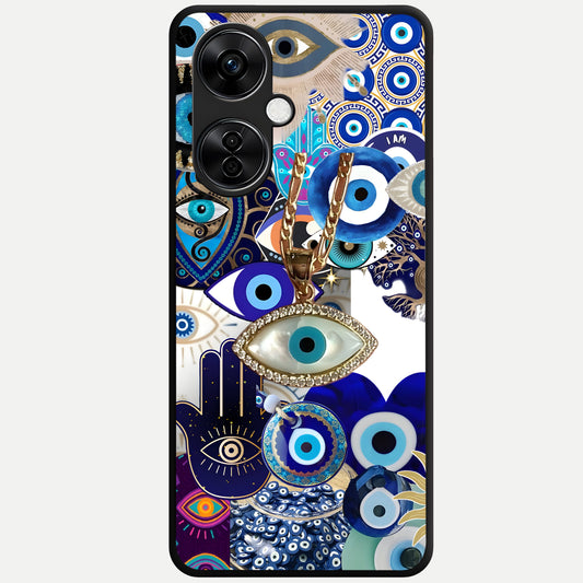  Mystic Charm Eye Glass Case For Oneplus Nord CE3 Lite back cover – full design glossy printed glass finish
