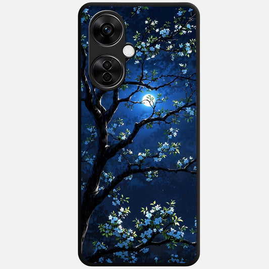  Mystic Floral Night Glass Case For Oneplus Nord CE3 Lite back cover – full design glossy printed glass finish