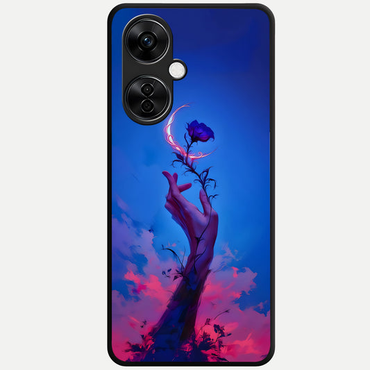  Mystic Hand Glass Case For Oneplus Nord CE3 Lite back cover – full design glossy printed glass finish
