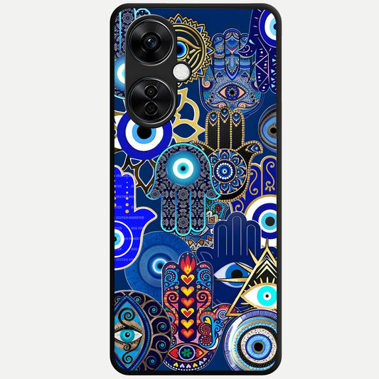  Mystic Palm Guard Glass Case For Oneplus Nord CE3 Lite back cover – full design glossy printed glass finish