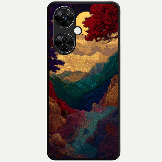  Mystic Valley Light Glass Case For Oneplus Nord CE3 Lite back cover – full design glossy printed glass finish