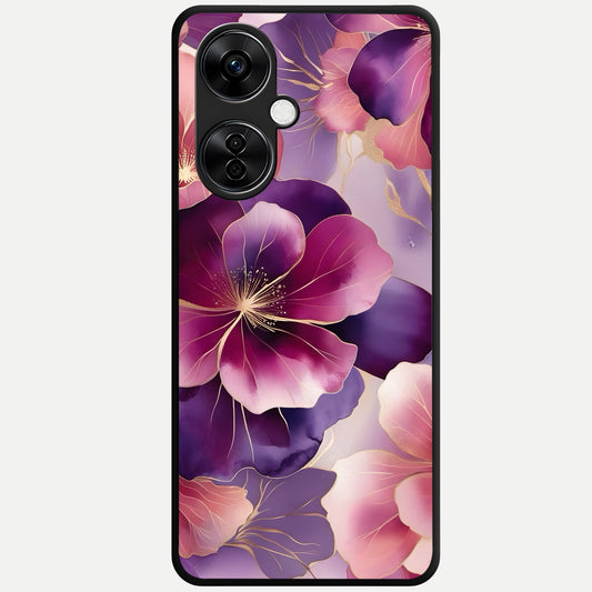  Pink Bouquet Florals Glass Case For Oneplus Nord CE3 Lite back cover – full design glossy printed glass finish
