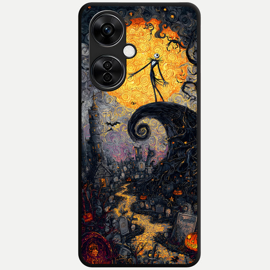  Pumpkin Moonlight Tale Glass Case For Oneplus Nord CE3 Lite back cover – full design glossy printed glass finish