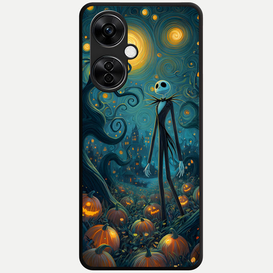  Pumpkin Moon Night Glass Case For Oneplus Nord CE3 Lite back cover – full design glossy printed glass finish