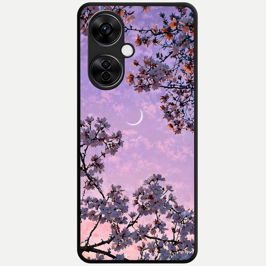  Purple Serenity Moon Glass Case For Oneplus Nord CE3 Lite back cover – full design glossy printed glass finish
