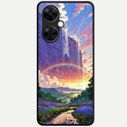 Rainbow Valley Dream Glass Case For Oneplus Nord CE3 Lite back cover – full design glossy printed glass finish