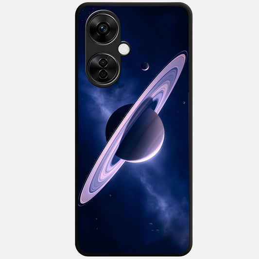  Saturn Ring Mystique Glass Case For Oneplus Nord CE3 Lite back cover – full design glossy printed glass finish