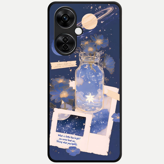  Starlit Cosmic Jar Glass Case For Oneplus Nord CE3 Lite back cover – full design glossy printed glass finish