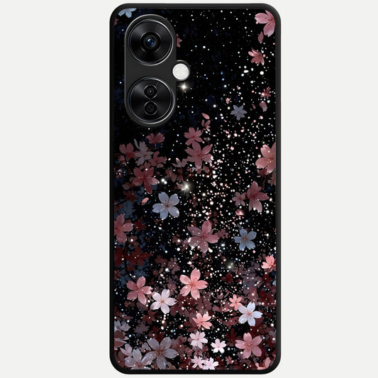  Starlit Flower Dreams Glass Case For Oneplus Nord CE3 Lite back cover – full design glossy printed glass finish