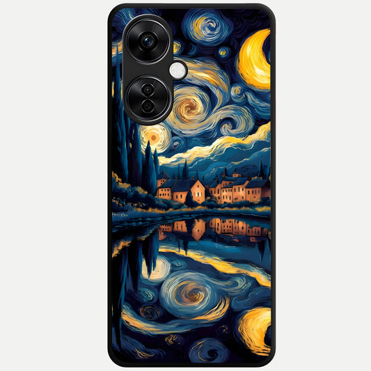  Starry Sky Serenity Glass Case For Oneplus Nord CE3 Lite back cover – full design glossy printed glass finish