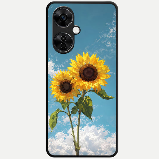  Sunlit Daisy Glow Glass Case For Oneplus Nord CE3 Lite back cover – full design glossy printed glass finish