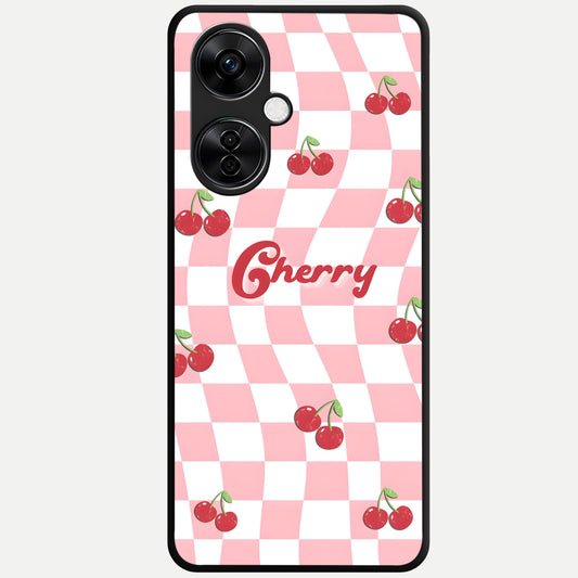  Sweet Cherry Vibes Glass Case For Oneplus Nord CE3 Lite back cover – full design glossy printed glass finish
