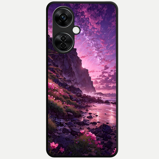  Twilight Blossom Coast Glass Case For Oneplus Nord CE3 Lite back cover – full design glossy printed glass finish