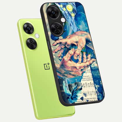  Aesthetic Divider phone case For Oneplus Nord CE3 Lite showing premium glass back cover with detailed artwork