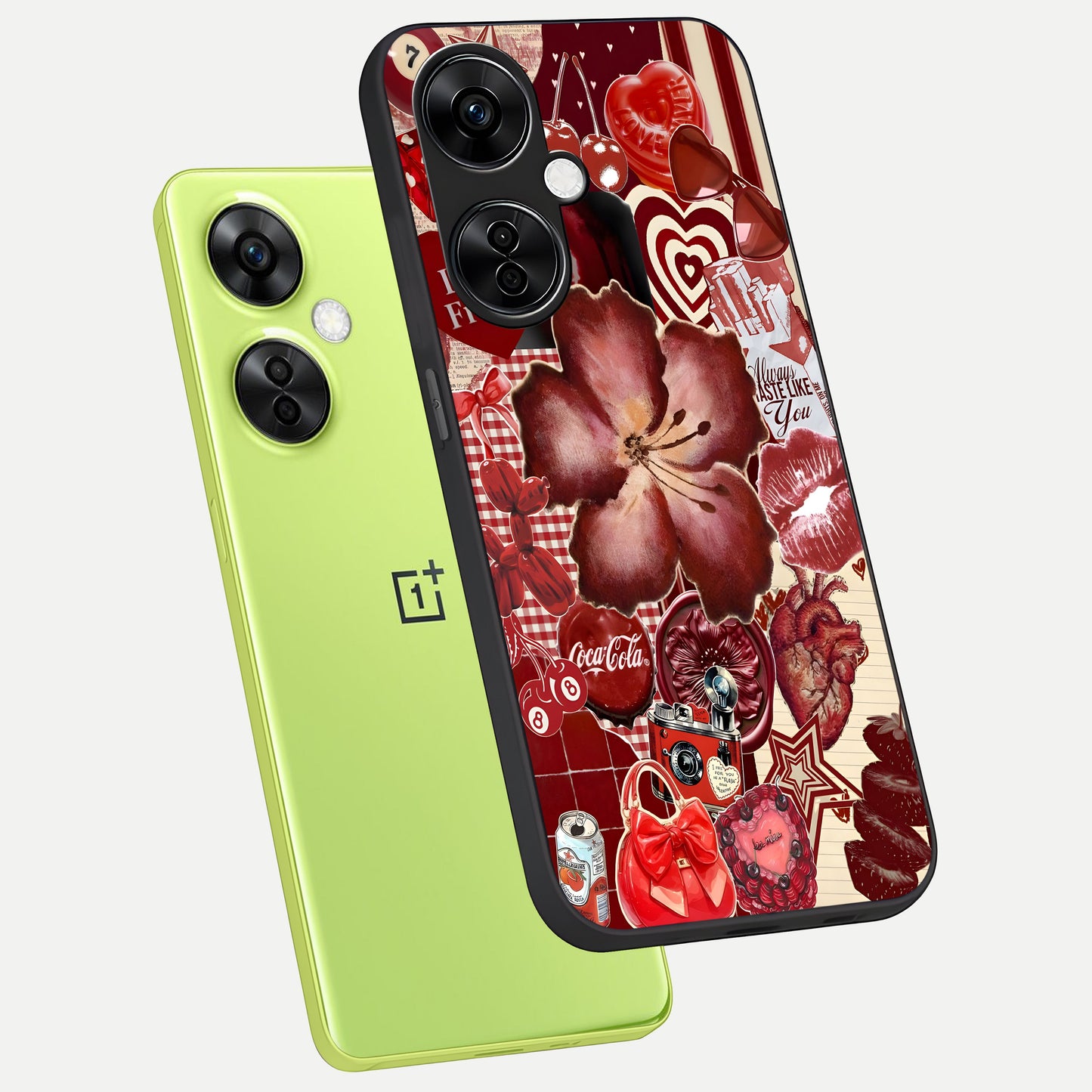  Aesthetic Little Freak phone case For Oneplus Nord CE3 Lite showing premium glass back cover with detailed artwork