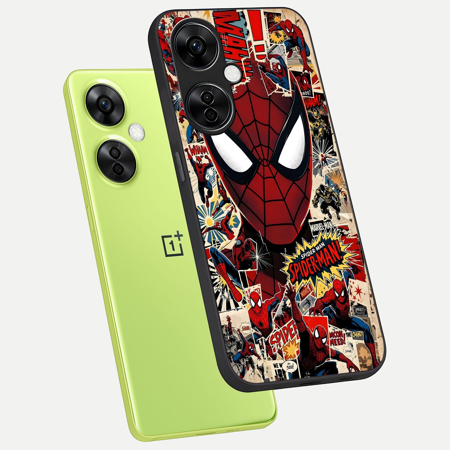  Aesthetic Wonder Spider phone case For Oneplus Nord CE3 Lite showing premium glass back cover with detailed artwork