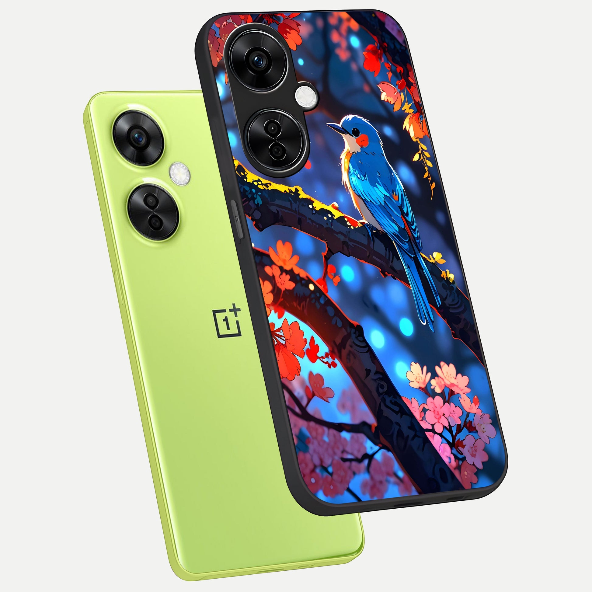  Blooming Water Drift phone case For Oneplus Nord CE3 Lite showing premium glass back cover with detailed artwork