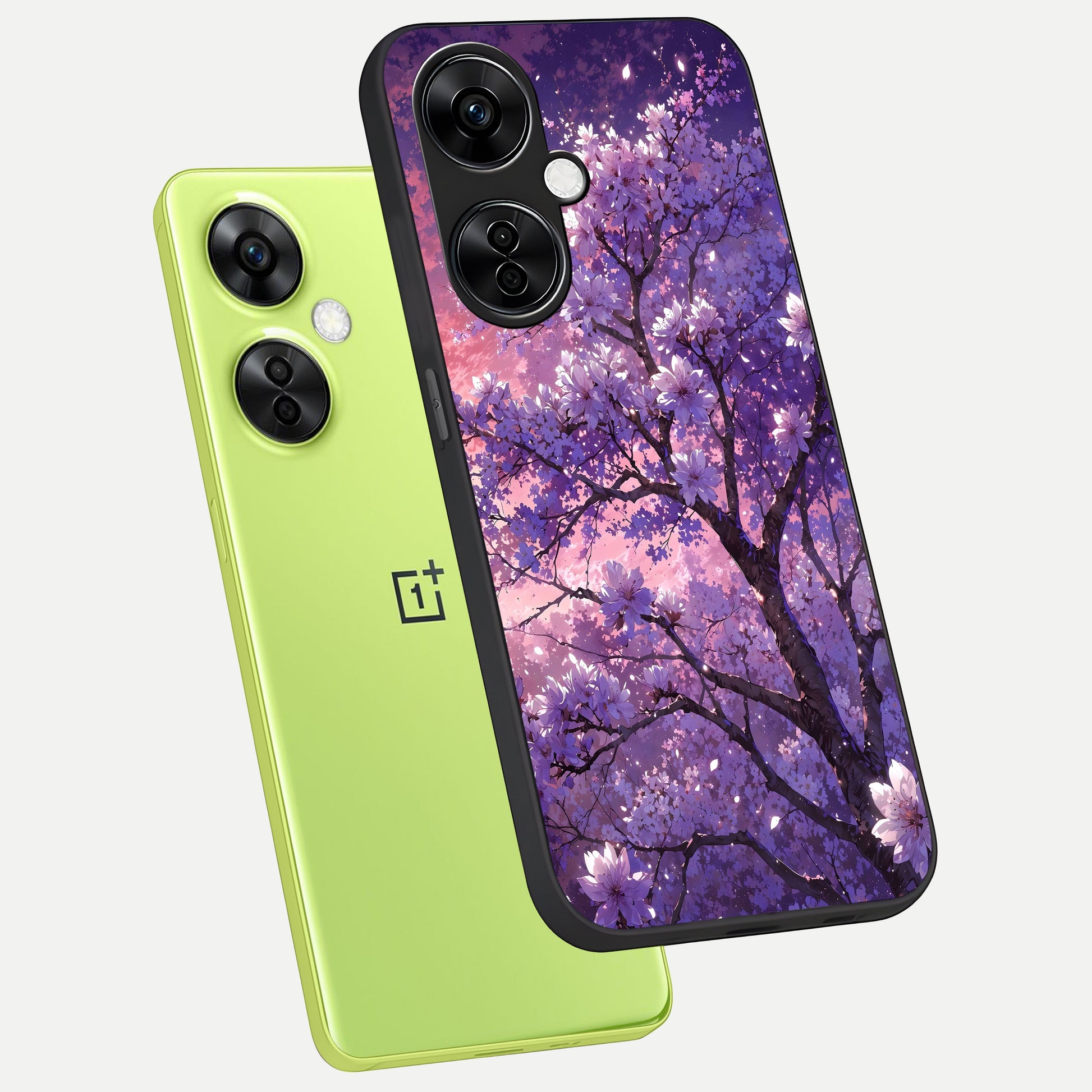  Blossom Tree phone case For Oneplus Nord CE3 Lite showing premium glass back cover with detailed artwork