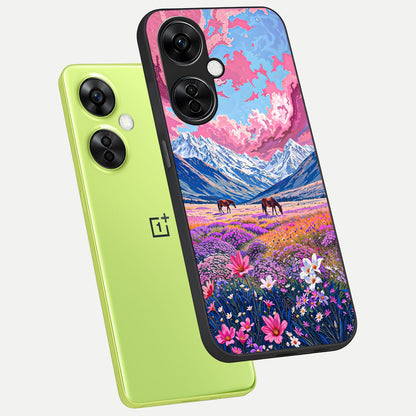  Blossom Valley Dream phone case For Oneplus Nord CE3 Lite showing premium glass back cover with detailed artwork