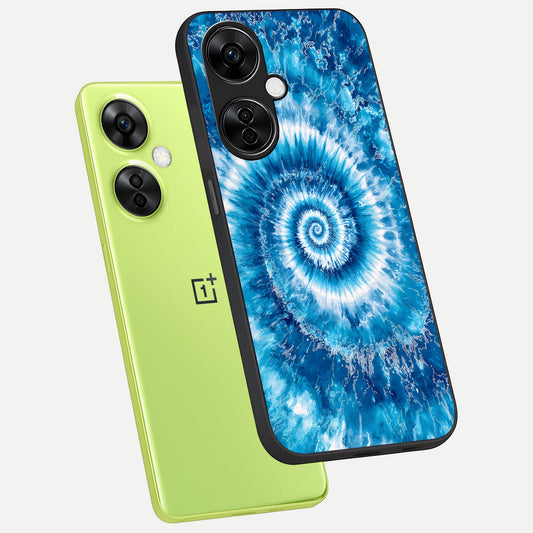  Blue Galaxy Wave phone case For Oneplus Nord CE3 Lite showing premium glass back cover with detailed artwork