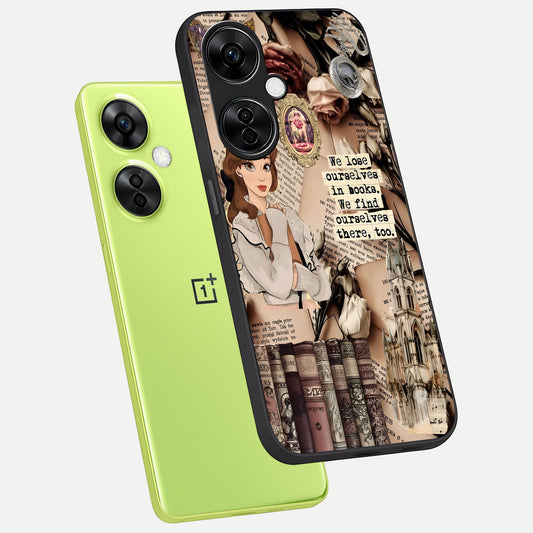  Bookish Dream World phone case For Oneplus Nord CE3 Lite showing premium glass back cover with detailed artwork