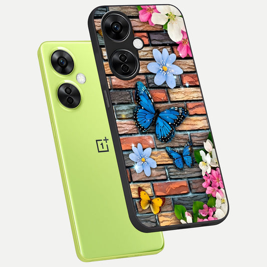  Brick Bloom Flight phone case For Oneplus Nord CE3 Lite showing premium glass back cover with detailed artwork