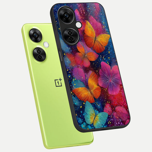  Butterfly Dream Mist phone case For Oneplus Nord CE3 Lite showing premium glass back cover with detailed artwork