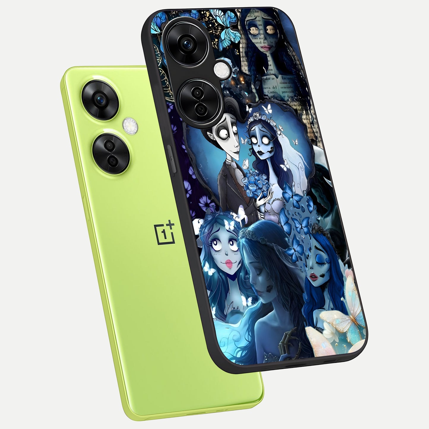  Butterfly Ghost Soul phone case For Oneplus Nord CE3 Lite showing premium glass back cover with detailed artwork