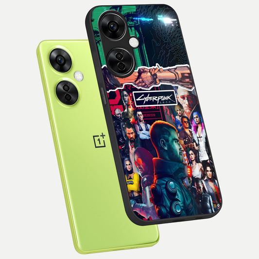  CYBERPUNK Legacy phone case For Oneplus Nord CE3 Lite showing premium glass back cover with detailed artwork