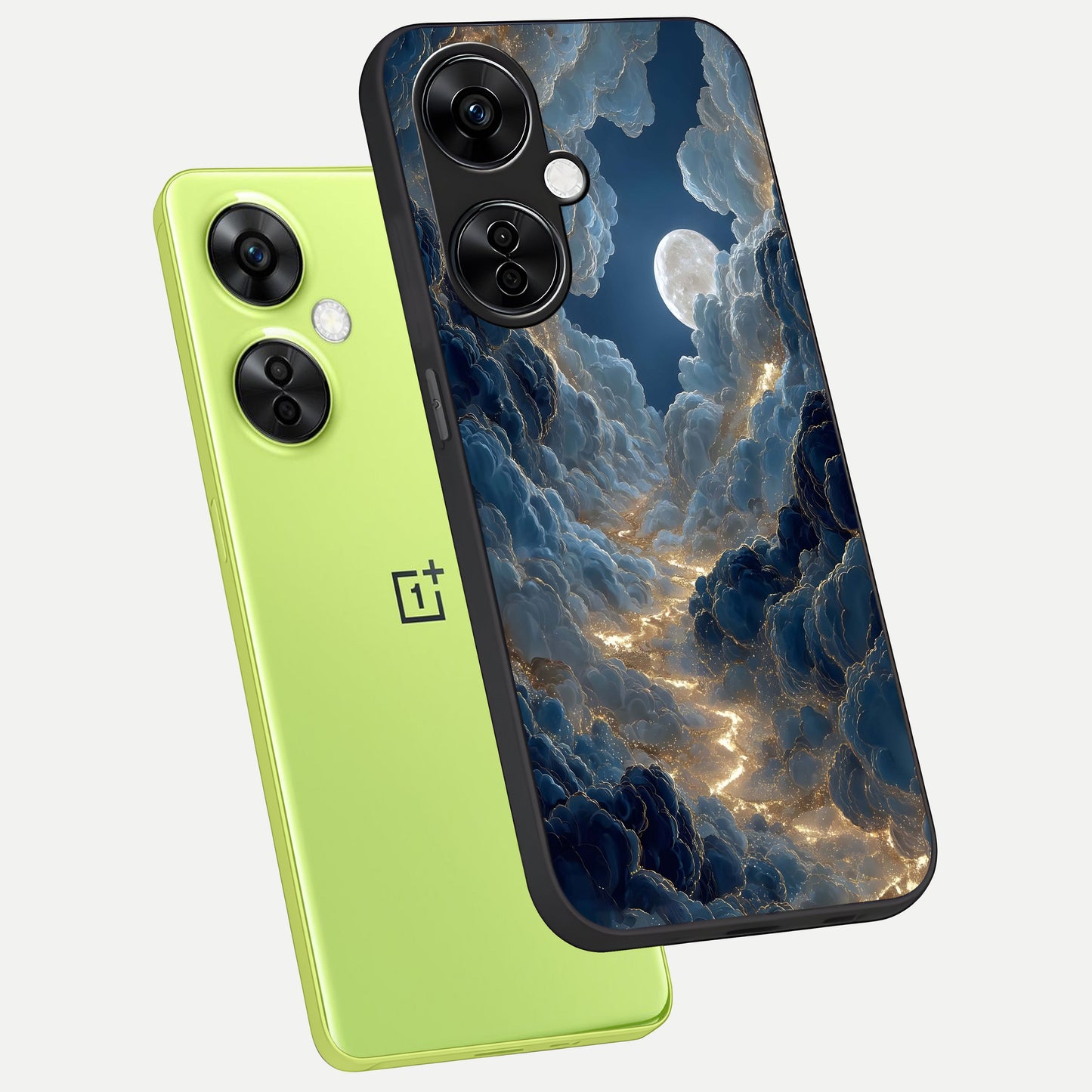  Celestial Cloud Road phone case For Oneplus Nord CE3 Lite showing premium glass back cover with detailed artwork