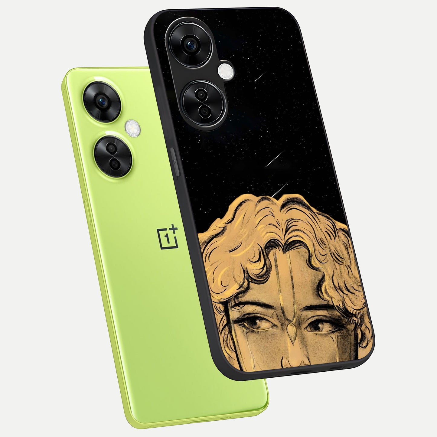  Celestial Gods Plan phone case For Oneplus Nord CE3 Lite showing premium glass back cover with detailed artwork
