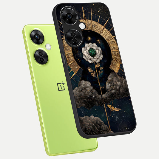  Celestial Lotus Morang phone case For Oneplus Nord CE3 Lite showing premium glass back cover with detailed artwork