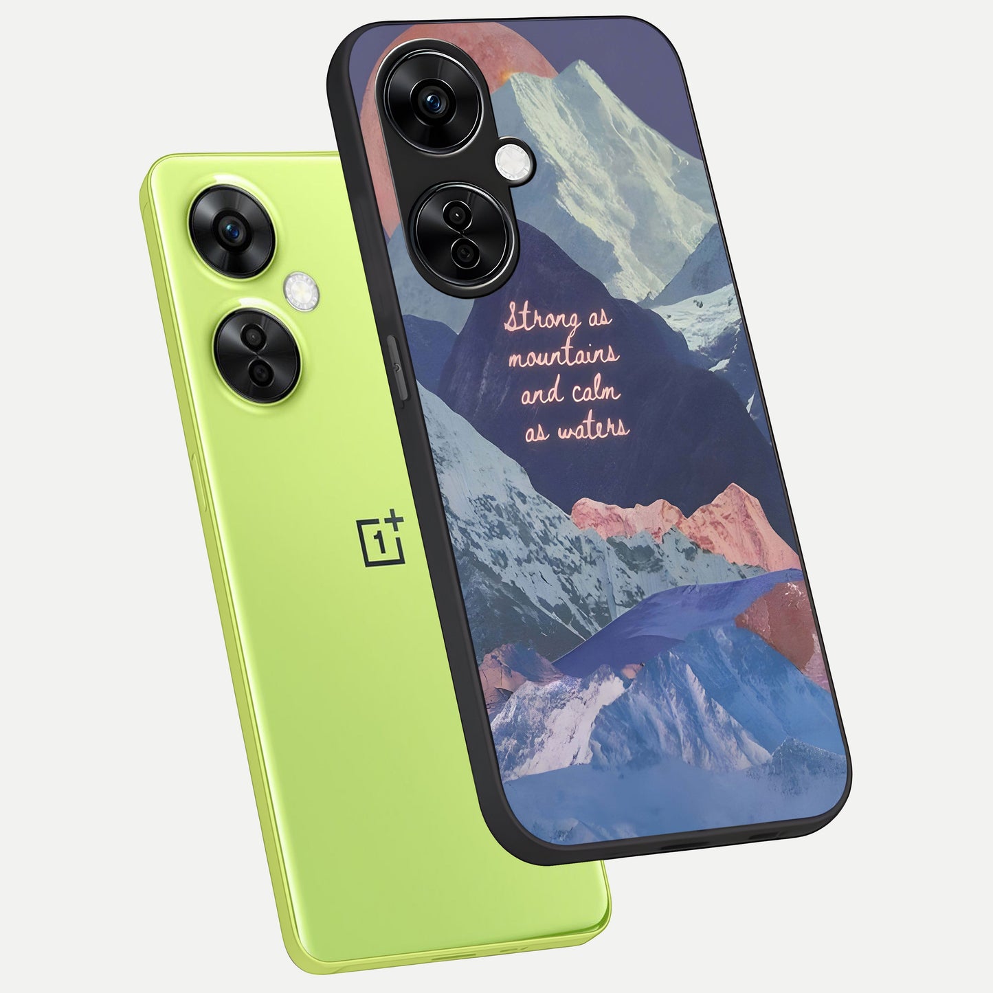  Celestial Mountain Calm phone case For Oneplus Nord CE3 Lite showing premium glass back cover with detailed artwork