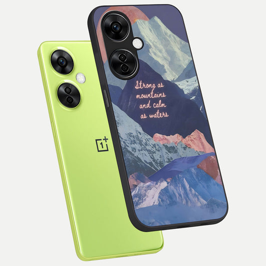  Celestial Mountain Calm phone case For Oneplus Nord CE3 Lite showing premium glass back cover with detailed artwork