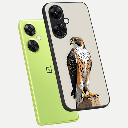  Clever Eagle phone case For Oneplus Nord CE3 Lite showing premium glass back cover with detailed artwork