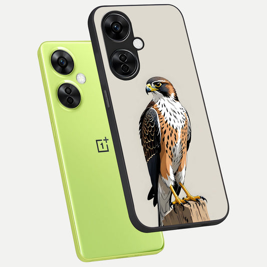  Clever Eagle phone case For Oneplus Nord CE3 Lite showing premium glass back cover with detailed artwork