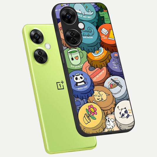  Coins Patterns phone case For Oneplus Nord CE3 Lite showing premium glass back cover with detailed artwork