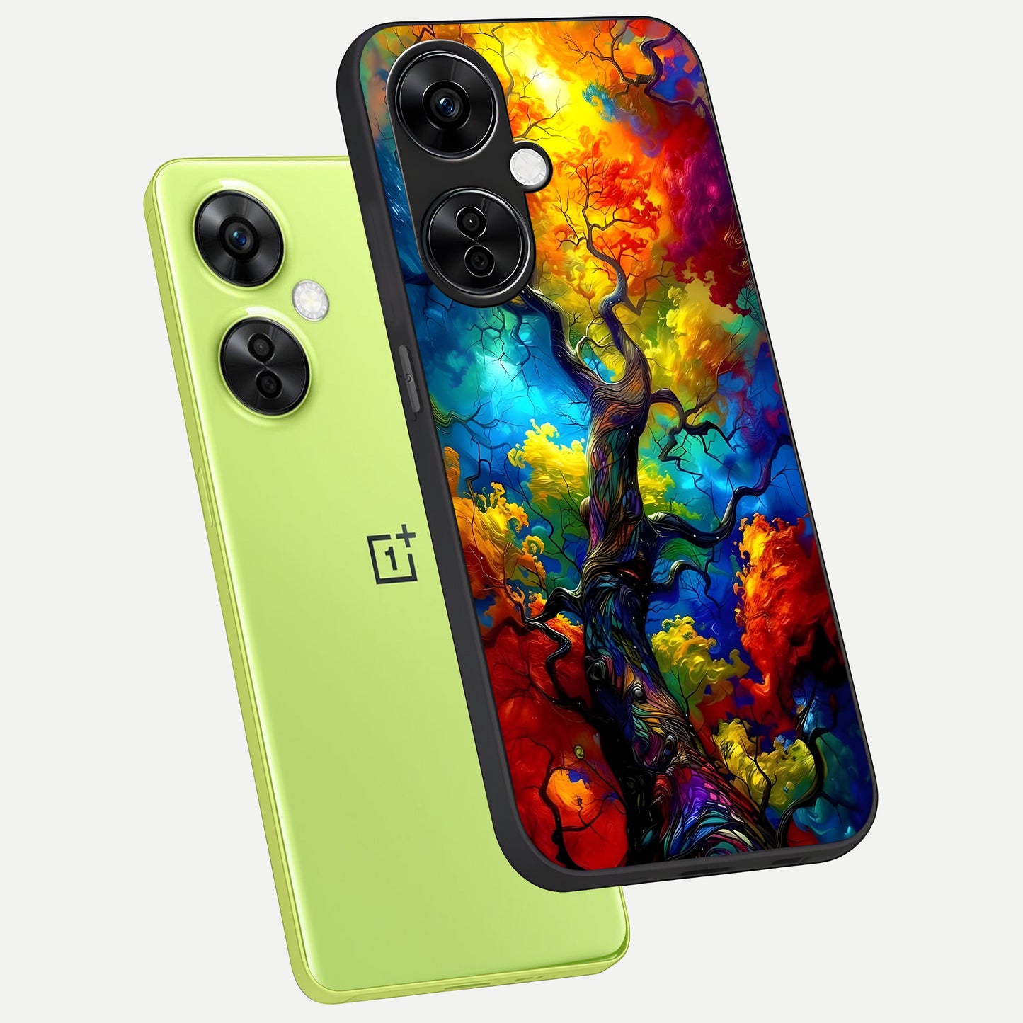  Colorful Soda Bottles phone case For Oneplus Nord CE3 Lite showing premium glass back cover with detailed artwork