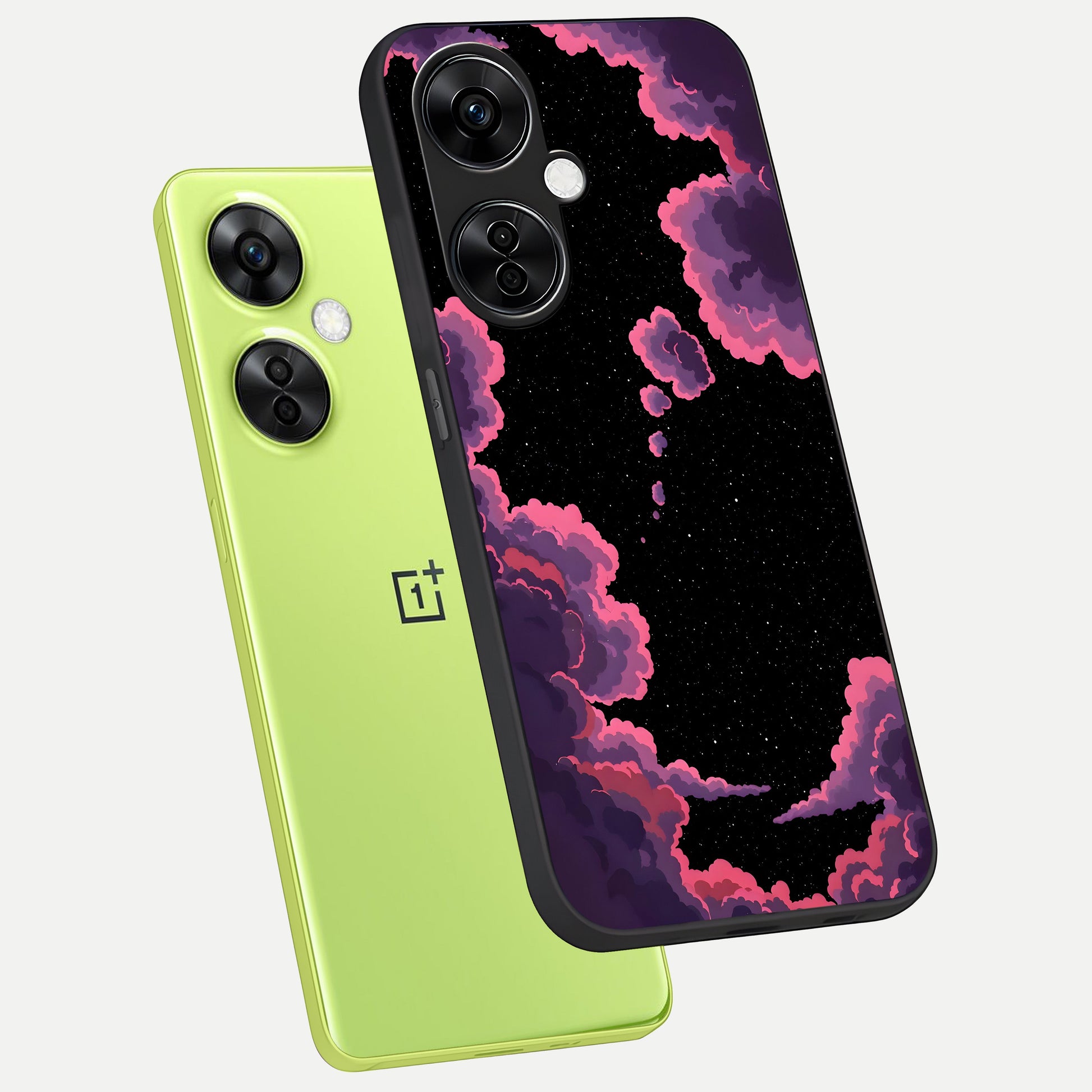  Cosmic Cloud Journey phone case For Oneplus Nord CE3 Lite showing premium glass back cover with detailed artwork