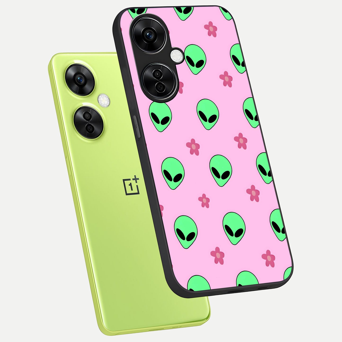  Cosmic Cute Crush phone case For Oneplus Nord CE3 Lite showing premium glass back cover with detailed artwork