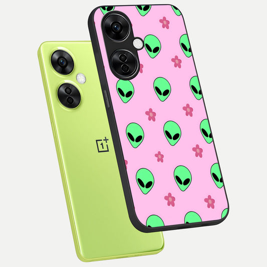  Cosmic Cute Crush phone case For Oneplus Nord CE3 Lite showing premium glass back cover with detailed artwork
