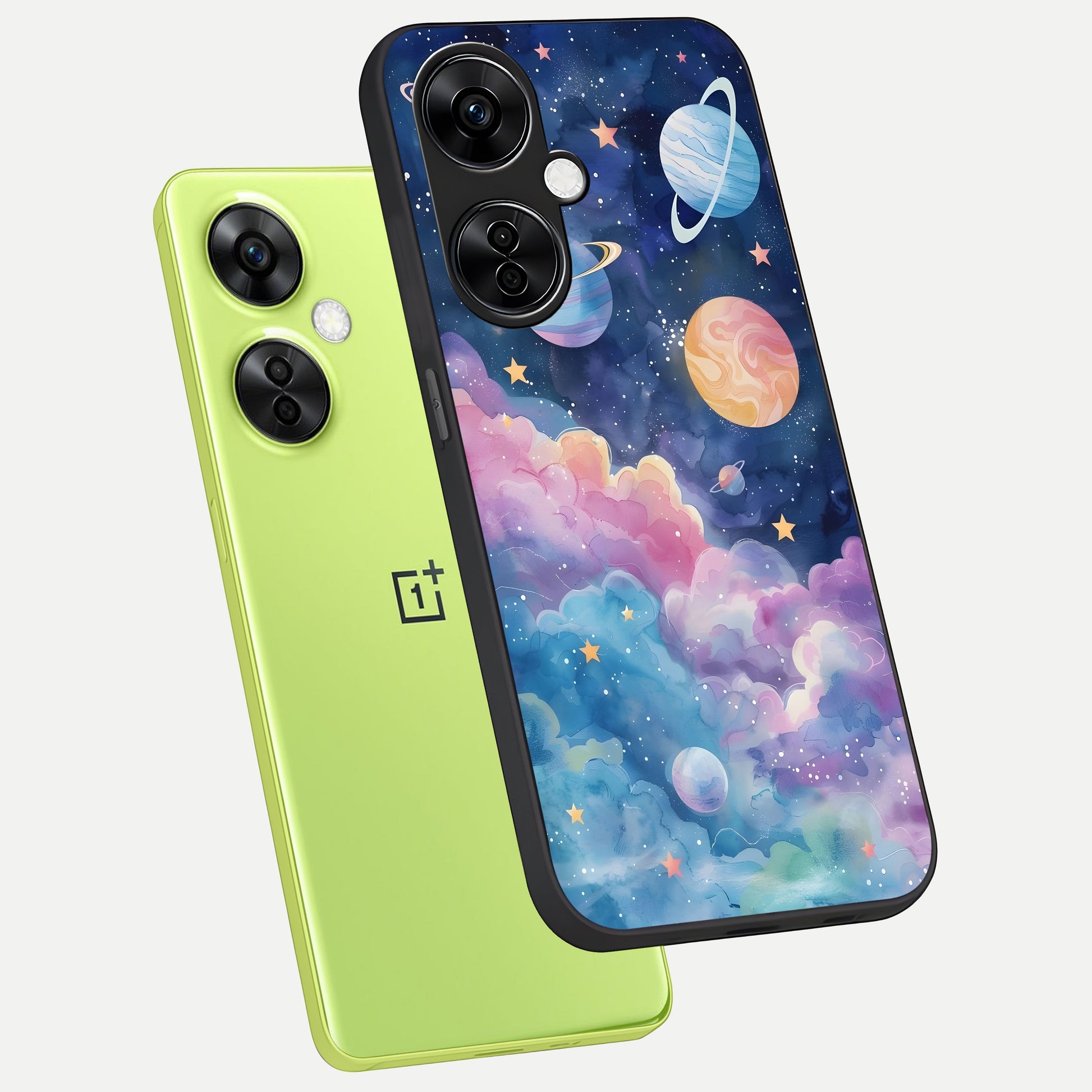  Cosmic Planet Dreams phone case For Oneplus Nord CE3 Lite showing premium glass back cover with detailed artwork