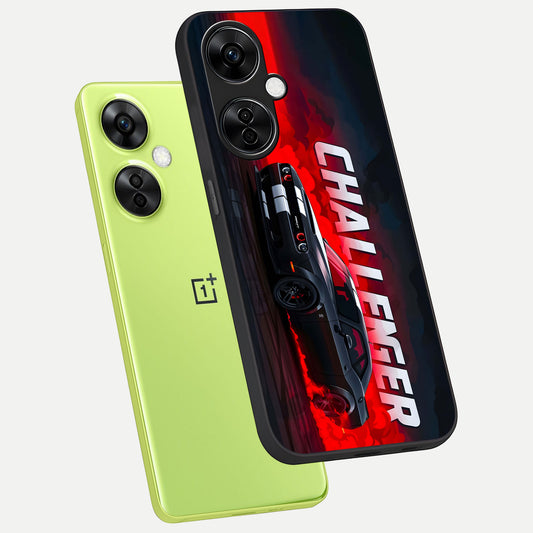  Crimson Challenger Fury phone case For Oneplus Nord CE3 Lite showing premium glass back cover with detailed artwork