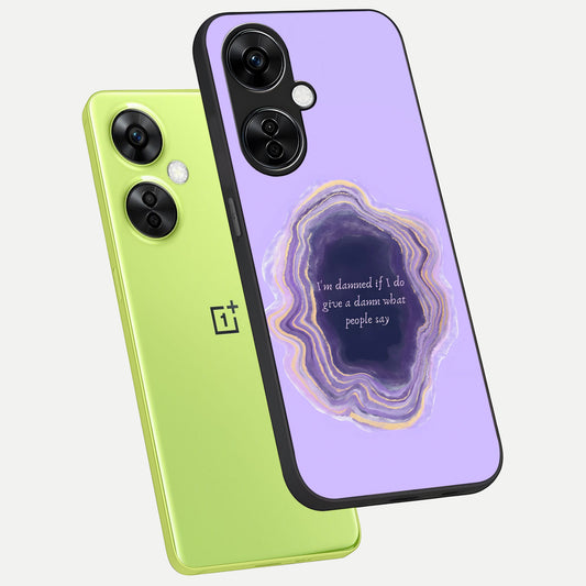  Damned People Quote phone case For Oneplus Nord CE3 Lite showing premium glass back cover with detailed artwork
